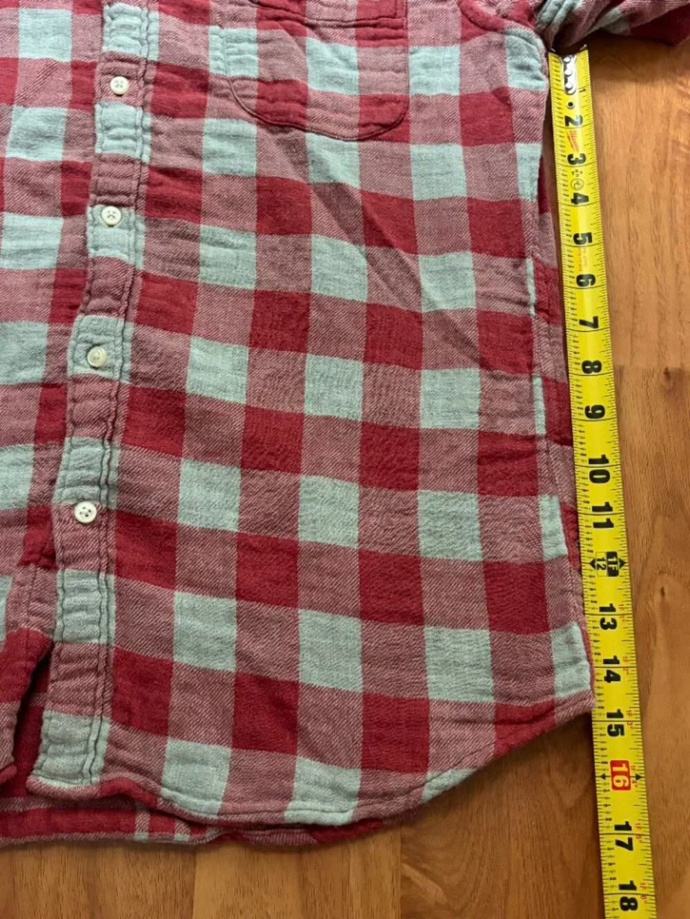 J. Crew slim fit double weave gorpcore flannel lumberjack shirt, size men's L